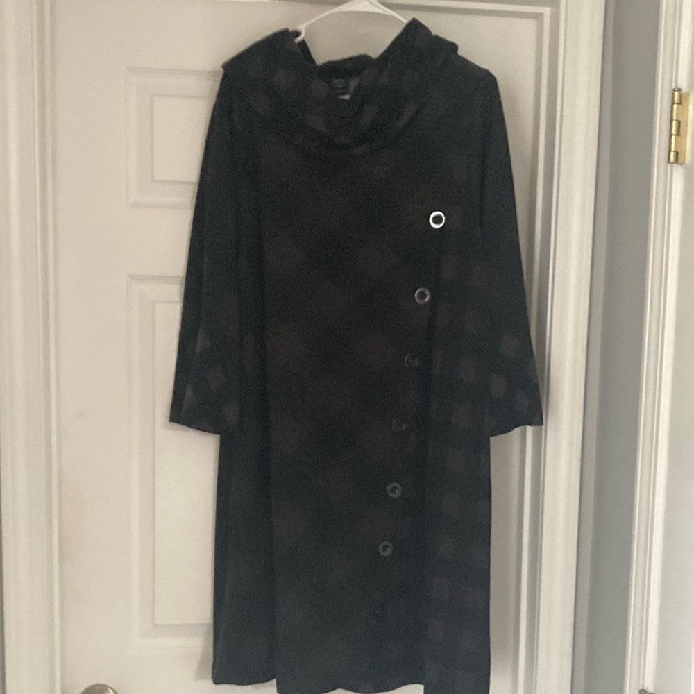 Elegant Black and Purple Women's Dress